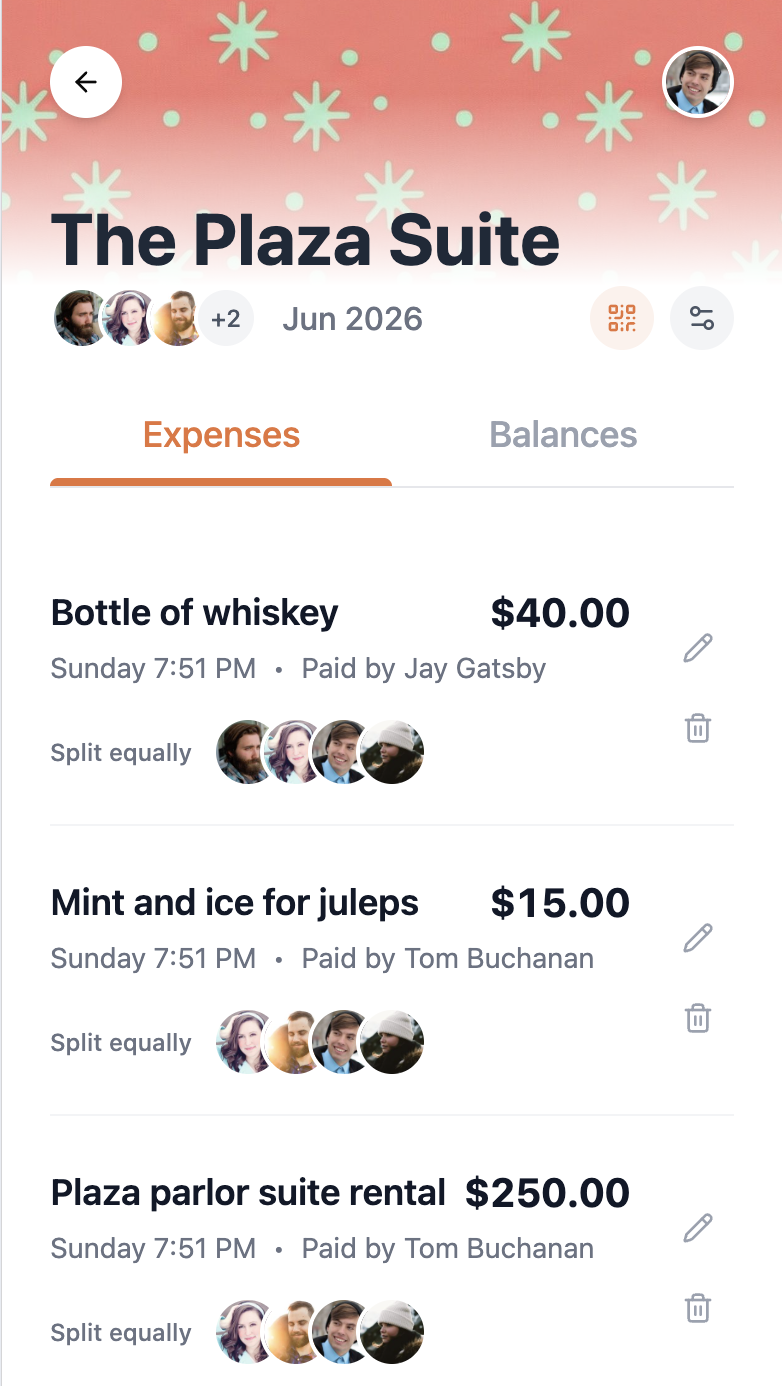 ReadySplit Dashboard Mockup